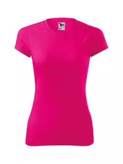 MALFINI FANTASY - damska koszulka sportowa 100% poliester, neon różowy 1408912-140